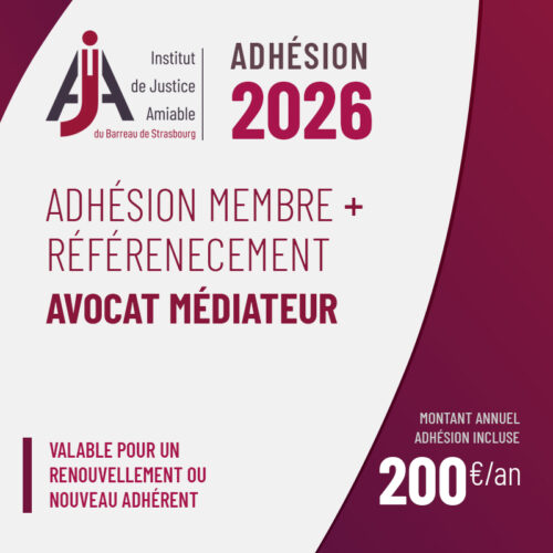 Adhésion Membre IJA Référencé - Médiateur