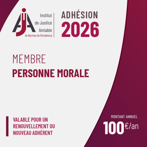 Adhésion Membre IJA - Personne Morale 2026